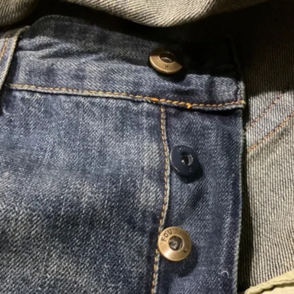 Vintage Premium FCUK Button Fly Denim Jeans Medium Wash - Picture 3 of 10